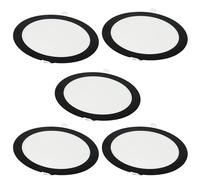 Jandei - Pack of 5 x LED Downlight 18W Round, Recessed, 1440 Lum, Interior IP20, Black Finish Frame, Hollow Cut Ø 200-Ø 205 mm, Extra Flat 13 mm, Transformer Included (Warm White 3000K)