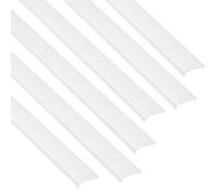Jandei -Pack of 6 Milky White Diffusers for Aluminium Profiles, LED Strip Lighting for Indoor IP20. Measures 13.5 mm x 4.2 mm x 11.5 mm - 6 x 1 Metre