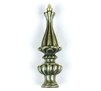 Jandorf 60111 Finial Victorian, 3-1/2" Long 1/8 IP Thread Tiffany Antique Brass Finish