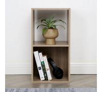 Jane - 2X1 Bookcase - Cube Storage Boxes (Oak)