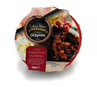 Jane Asher Luxury Christmas Pudding festive | A Luxurious Christmas Pudding With Vine Fruits, Glace Cherries, Almonds With Cider and Rum. | Christmas Food, 400g - Serves 4