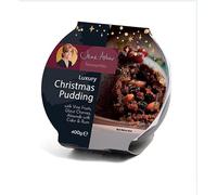 Jane Asher Luxury Christmas Pudding festive | A Luxurious Christmas Pudding With Vine Fruits, Glace Cherries, Almonds With Cider and Rum. | Christmas Food, 400g - Serves 4