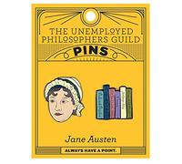 Jane Austen and Books Enamel Pin Set - 2 Unique Colored Metal Lapel Pins