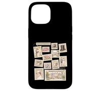 Jane Austen Book Classic Literature Stamp Collage Case for iPhone 15
