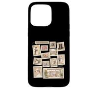 Jane Austen Book Classic Literature Stamp Collage Case for iPhone 15 Pro Max