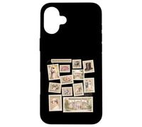 Jane Austen Book Classic Literature Stamp Collage Case for iPhone 16 Plus
