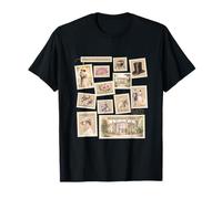 Jane Austen Book Classic Literature Stamp Collage T-Shirt