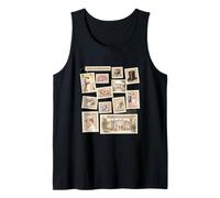 Jane Austen Book Classic Literature Stamp Collage Tank Top