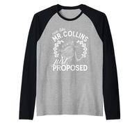Jane Austen Classic Literature Regency Run Like Mr Collins Raglan Baseball Tee