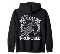 Jane Austen Classic Literature Regency Run Like Mr Collins Zip Hoodie