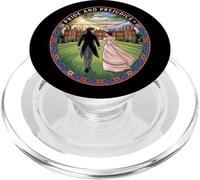Jane Austen Darcy Elizabeth Stained Glass Pride & Prejudice PopSockets PopGrip for MagSafe
