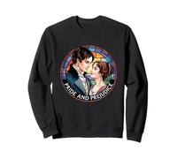 Jane Austen Darcy Elizabeth Stained Glass Pride & Prejudice Sweatshirt