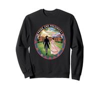Jane Austen Darcy Elizabeth Stained Glass Pride & Prejudice Sweatshirt