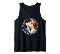 Jane Austen Darcy Elizabeth Stained Glass Pride & Prejudice Tank Top