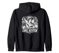 Jane Austen Irony In Silk Literary Quote Zip Hoodie