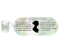 Jane Austen Novelist - Classic Quotes 2 - Bone China - 300ml - Dishwasher and Microwave Safe