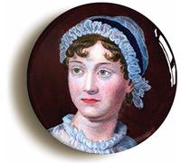 Jane Austen Portrait Fridge Magnet (Circular 2inch / 50mm Diameter)