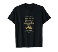Jane Austen Pride and Prejudice Book Lover Insult Value Graphic T-Shirt, Men, Black, M
