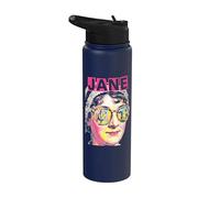 Jane Austen Pride and Prejudice Bookish Pop Art Portrait Stainless Steel Insulated Water Bottle