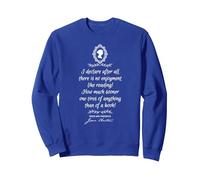 Jane Austen Pride and Prejudice Quote Book Reading Sweatshirt, Adult Unisex, Royal Blue, Small