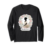 Jane Austen Romance Floral Cottagecore Book Lover Long Sleeve T-Shirt