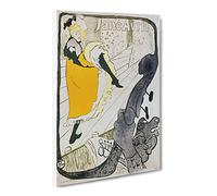 Jane Avril Vol.2 By Henri De Toulouse Lautrec Canvas Print | Gallery Wrapped 30mm Frame Wall Art | 20x14 inches | Ready to Hang | Impressionist Picture | Living Room Bedroom Lounge Office