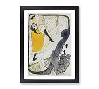 Jane Avril Vol.2 By Henri De Toulouse Lautrec Classic Painting Framed Print | A4 Black Framed Wall Art | Ready to Hang | Classic Historical Picture | Living Room Bedroom Lounge Office