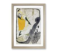 Jane Avril Vol.2 By Henri De Toulouse Lautrec Classic Painting Framed Print | A4 Oak Framed Wall Art | Ready to Hang | Classic Historical Picture | Living Room Bedroom Lounge Office