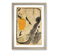 Jane Avril Vol.2 by Henri De Toulouse-Lautrec Framed Print | A2 Oak Framed Wall Art | Ready to Hang | Modern Nature Picture | Living Room Bedroom Lounge Office