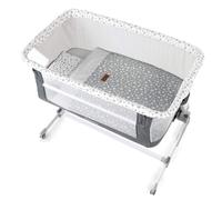 Jane Baby Side Crib + 4 Piece Bedding Set & Safety Mattress, Star 2026