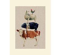 Jane Bannon (Farmyard Fun 30 x 40cm Mounted Print