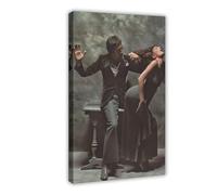 Jane Birkin And Serge Gainsbourg Photographed by Francis Giacobetti for Lui Magazine, December 1974 Canvas Poster Wall Art Decor Print Picture Paintings for Living Room Bedroom Decoration 08x12inch(20