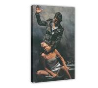 Jane Birkin And Serge Gainsbourg Photographed by Francis Giacobetti for Lui Magazine December Canvas Poster Wall Art Decor Print Picture Paintings for Living Room Bedroom Decoration 16x24inch(40x60cm