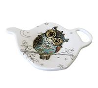 Jane Crowther Bug Art Ziggy Owl Saucer for Tea Bag