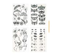 Spellbinders Jane Davenport-Masquerade Journal Tattoos, Various, 15 x 23 cm Approx