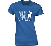 Jane Doe, Ladies Printed T-Shirt - Royal Blue/White M = 8-10