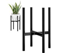 JANE EYRE Adjustable Plant Stand - Metal Planter Holder with Anti-Rust Coating, Large Plant Stand for Home, Pot Plant Holder, Suitable for Various Pots (Black)