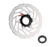 Jane Eyre Bicycle Brake Disc Compatible with Shimano SM-RT30 Brake Discs Rotor 180 mm Centre Lock Disc Brake Disc with Lock Cover, Suitable for Road Bikes and Mountain Bikes