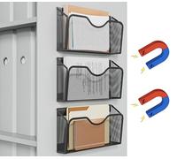 JANE EYRE Magnetic File Holder - 3PCS File Paper Mail Organizer No Drilling Magazine Paper Document Holder/Magnetic Hanging File Organizer for File Cabinets, Office, Whiteboard