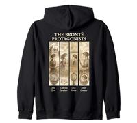 Jane Eyre, Wuthering Heights, Bronte Sisters, Heathcliff Zip Hoodie