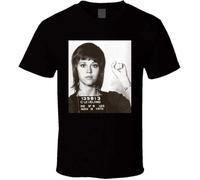 Jane Fonda Celebrity Mugshot T Shirt Black Men's