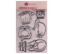 Jane Gill Clear Magic Stamp - Four Fine Felines