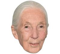 Jane Goodall (Smile) Celebrity Mask, Flat Card Face, Fancy Dress Mask