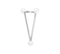 Jane Kønig Bahamas Earring Single Silver BPE-HS22-S - Woman - Quartz - 925 Sterling Silver Silver