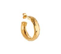 Jane Kønig Big Bruised Heart Earring Single Goldplated Silver BBHH-SS23-G - Woman - 925 Sterling Silver Gold