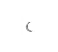 Jane Kønig Big Half Moon Earring Single Silver JKBHMSF18-S - Woman - 925 Sterling Silver Silver