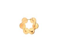Jane Kønig Big Wavy Hoop Earring Single 18 ct. Goldplated Silver BWH-AW22-G - Woman - 925 Sterling Silver Gold