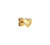 Jane Kønig Bruised Heart Stud Earring Single Goldplated Silver BHS-SS23-G - Woman - Quartz - 925 Sterling Silver Gold 7 mm