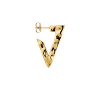Jane Kønig Bruised Triangle Earring Single 18 ct. Goldplated Silver BTH-SS23-G - Woman - 925 Sterling Silver Gold