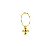 Jane Kønig Creole Earring Single Goldplated Silver CWAP-SS24-G - Woman - Quartz - 925 Sterling Silver Gold